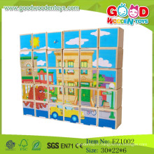 2015 Hot Sale Children Colorful Wooden Blocks, Wooden Block Puzzle Toys, Kids Wooden Blocks